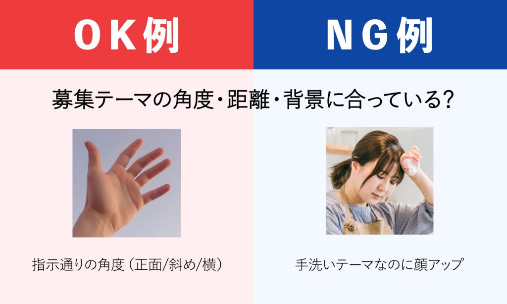 募集テーマの角度・距離・背景に合っている?